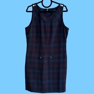 JG Hook Women’s Plaid Navy Dress Size 14